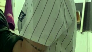 Raw video call to neighbor while cuck watches football