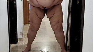 Coolmarina Old Slut Pisses At Home Showing Hairy Pussy