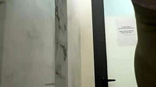 horny beauty masturbates in fit gym massaging pussy and squirting on bench