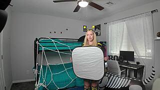 Behind the scenes, the pawg blonde kallie taylor eagerly takes dick in a passionate encounter.