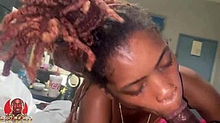 thelastrealtop gives toxicbrownskinn a hot facial with sloppy cum in mouth