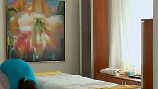 i watch as the hairy pussy european teen bretta fucks the masseur passionately