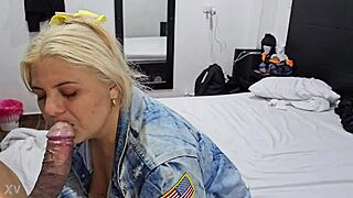Beautiful Golden-Haired Blonde Makes My Cock Grow With Her Mouth