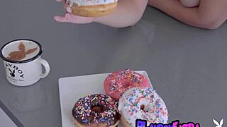 Naked Latina Newcomer Cami Strella Enjoys Sweet Morning Striptease