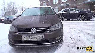 Debt4k collector enjoys tender mouth and shaved pussy of adorable debtor in rough pov sex