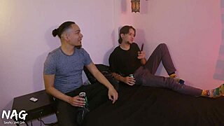 foursome couple futbolist vs poledancers in bisexual orgy