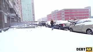 Debt4k collector enjoys tender mouth and shaved pussy of adorable debtor in rough pov sex