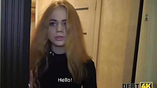 Debt4k collector enjoys tender mouth and shaved pussy of adorable debtor in rough pov sex