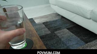 Povmum - Naked Milf Stepmom Armani Dream Orders Stepson To Taboo Fuck Her