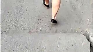 Mature Big-Ass Slut Enjoys Anal On The Street