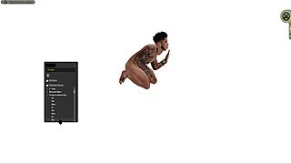 Man acts in v6 standing squatting lying positions