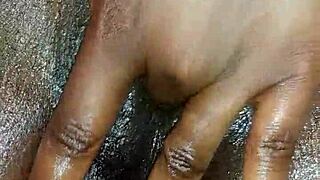 watch this black ebony beauty masturbate up close?
