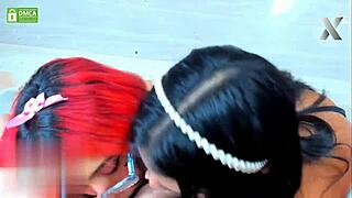 awesome pov blowjob wild threesome with these sex addicted and big dick sluts