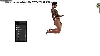 Man acts in v6 standing squatting lying positions