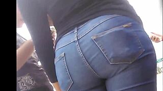 My Big Ass Latina Teen In Tight Jeans On Street
