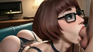 Velma Takes It Well And Swallows Load