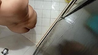 My Curvy Sister-In-Law Showers in the Bathroom