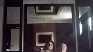 Brazilian Latina Records Video Call with Cuckold While Fucking in Hotel