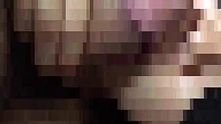 blindfolded training erotic young wife serving single man with tongue-licking blowjob