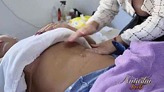 i'm gettin a relaxin massage from my dominatrix, it's so intens.