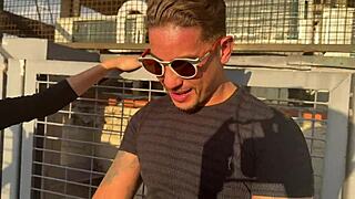 Skinny Teen Crossdresser Fucks Work Boss On Stairs