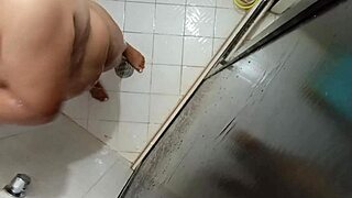 My Curvy Sister-In-Law Showers in the Bathroom