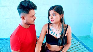 I'm the nauty devar seducin my newly married bhabhi on the bed.