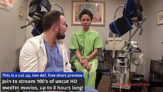 Problematic Patient Sandra Chappelle Spreading Ass In Latex Gloves Fetish Scene.