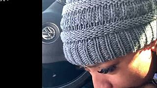 Ebony Snowboarder Gives Blowjob In Car With Ass Worship Ball Licking Choking Deepthroat Gagging Facial Swallow!