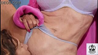 granny sally licking young pussy with big tits