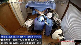 Problematic Patient Sandra Chappelle Spreading Ass In Latex Gloves Fetish Scene.