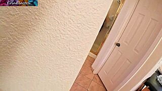 watching stepmom in shower stepson gets lucky!