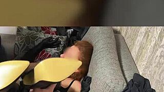 i controlled and leashed her in leggings, mobile 4k