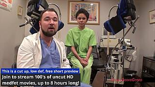 Problematic Patient Sandra Chappelle Spreading Ass In Latex Gloves Fetish Scene.