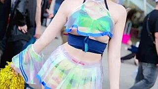 xuxu feels excited in cosplay jerk off challenge