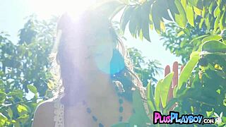 Perfect ass natural teen Elena Generi poses naked exposing stunning ass