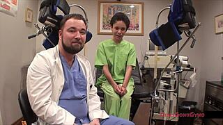 Problematic Patient Sandra Chappelle Spreading Ass In Latex Gloves Fetish Scene.