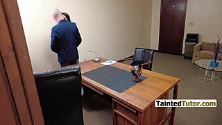 Is the Teacher Dominating the Principal in His Office? Abi James and Danny Steel