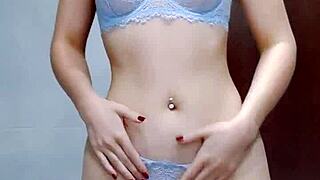 blue lingerie, wanna see my booty clapping?