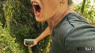 i accidentally fuck a nympho in the woods and cum in her pussy.