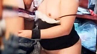 Neighbor Surprises Me While Dressing For Work Ends Licking Ass Sucking Cock