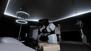 Holy Shit, Fucking My Busty Goth Friend In Roblox!