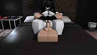 Holy Shit, Fucking My Busty Goth Friend In Roblox!