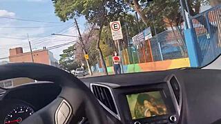 guy jerks off in car looking for hard dick info.