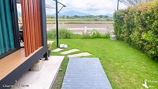 The Gardener And The Beautiful Lady Engage In Outdoor Sex