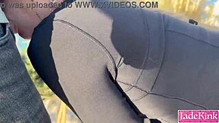 cute blonde girl blowjob fucking and facial outdoor near beach