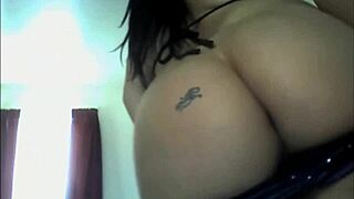 Teen latina strips naked for webcam