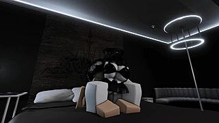 Holy Shit, Fucking My Busty Goth Friend In Roblox!