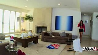 Horny young 18+ chick teases huge dicked hunky dude to fuck her