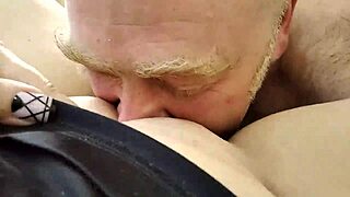 mature russian babe sucks cock and masturbates close-up